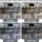 Office Chair Mat for Hardwood Tile Floor, Abstract 48"X 72" Desk Mats for Office Chair on Rolling Chairs Carpet, Desk Anti-Slip 1/5" Thick Rug for Computer Chair, Thin Low-Pile Floor Mat, Dark Gray