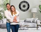 Custom Metal Sunflower Welcome Sign Personalized Sunflower Metal Sign, Welcome to Our Home Round Metal Sign, Personalized Metal Sign Custo