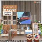 Avana Acoustic Wood Wall Panels – 94.4 x 12.6 Inch Natural Walnut Acoustic Panels 2 PCs – Wall Panels For Interior Wall Decor For Homes, Offices, Studios – Pleasing Decorative Wood Panels For Wall