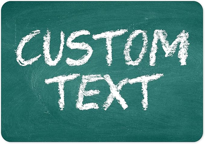 Custom Sign, Custom Street Sign, 11 Font Colors, 13 Font Styles, 4 Hole Options, 22 Sizes, 7x10 Inches, Rust Free DiBound, Fade Resistant, Made in USA by My Sign Center (Chalkboard Green)