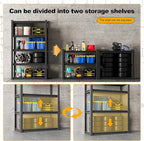 PLMFJQK 5 Sets Storage Shelves with Pegboard,72“*48" Wide 24”Heavy Duty Garage Shelving Units and Storage,Metal Shelving Adjustable Shelves,Garage Storage Rack,Industrial Utility Organization