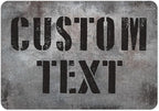Custom Sign, Custom Street Sign, 11 Font Colors, 13 Font Styles, 4 Hole Options, 22 Sizes, 7x10 Inches, Rust Free DiBound, Fade Resistant, Made in USA by My Sign Center (Grunge Metal)