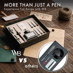 Wordsworth & Black Calligraphy Pen Gift Set, Includes Bottle, 6 Cartridges, Refill Converter, 6 Replacement Nibs, Premium Package, Journaling, Smooth Writing Pens [Black Chrome]