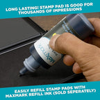 MaxMark Large Premium Green Ink Stamp Pad - 3.5" x 6.25" - Quality Felt Pad