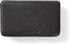 Leatherology Black Onyx Business Card Case, Magnetic Closure ID Holder, Full Grain Leather