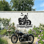 Custom Motorcycle Metal Sign Personalized Biker Name Sign Motorcycle Wall Art Motorbike Signs Garage/Man Cave Decor Gift for Bikers Men Husband