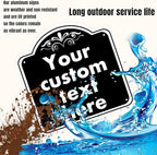 Custom Sign, Custom Indoor/Outdoor Decorative Sign，Aluminum Weatherproof Metal Sign Multiple Sizes, Customize for Office, Business, Workplace, office, Home, Delivery Signs