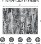 Office Chair Mat for Hardwood Tile Floor, Abstract 36"X 48" Desk Mats for Office Chair on Rolling Chairs Carpet, Desk Anti-Slip 1/5" Thick Rug for Computer Chair, Thin Low-Pile Floor Mat, Dark