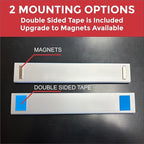 Printex Design - Personalized Office CUBICLE Name Plate & Sign. Modern Aluminum Holder - 4 Plate Colors (Clear See Through)