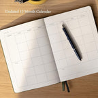 Anecdote 2026 Planner: 52 Week Daily Planner, Yearly, Monthly & Weekly Workflow for Planning Your Success – Vegan Leather Hardcover, Start Anytime & Achieve your Goals - Ocean Blue