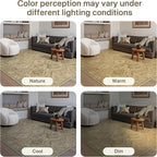GENIMO 8x10 Area Rugs for Living Room, Machine Washable Non Slip Vintage Rugs, Low Pile Lightweight Print Rug for Bedroom, Dining Room, Home Office, Tan Brown