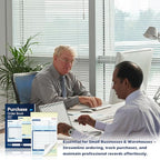 100 Sets Purchase Order Book 5-9/16 x 8-7/16 Inches 2 Part Carbonless Copy Numbered Spiral Bound Purchase Order Forms Receipt Book Invoice Book for Small Business Office (2)