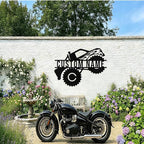 Custom Dirt Bike Metal Signs Personalized Motorcycle Name Sign Custom Garage Decor Motorbikes Wall Art Decor Motorcycle Sign Men Room Decorate Gifts for Men Husband Rider