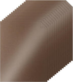 Silunkia 100 Sheets Coffee Shimmer Cardstock 8.5 x 11 Greeting Cards, 200gsm/75lb Thick Glossy Brown Card Stock for Birthday Decorations, Thank You Cards, Wedding, Scrapbooking, Party Invitations