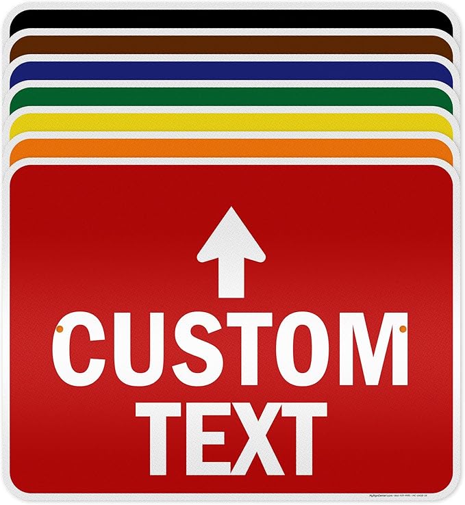 Custom Arrow,Custom Directional Sign, Up Arrow,18x24 Inches, 3M EGP Reflective, Rust Free .080 Aluminum, Fade Resistant, Made in USA by My Sign Center