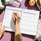 Clever Fox Fitness & Food Journal PRO – Daily Workout & Meal Planner for Women & Men – Exercise & Weight Loss Diary Notebook, 7.3x10.4” (Purple)
