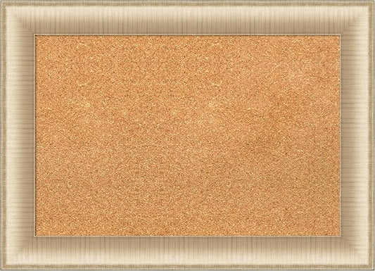 Amanti Art Natural Cork Board for Wall, 21x29 Vision Board with Gold Frame, Medium Corkboard Office Decor for Home Organization, Casual Corkboard Pinboard to Display Items for Home Organization in