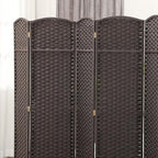 HOMCOM Room Divider, 8 Panel Folding Privacy Screen, 5.6' Tall Freestanding Wall Partition for Home Office, Bedroom, Brown