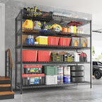 REIBII 55.5" W Storage Shelves 3200LBS Metal Shelving 5 Tier Wire Shelving Unit Garage Shelving Heavy Duty Metal Shelves for Storage Rack Commercial Adjustable Pantry Shelf, 55.5" W X 18''D X 71" H