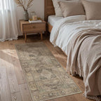 GENIMO Runner Rug 2x7 Non Slip Machine Washable Hallway Runner Vintage Rug, Low Pile Lightweight Rugs for Entryway, Hallway, Kitchen and Corridor, Chestnut Brown