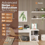 Avana Modern Acoustic Wood Wall Panels – 94.4 X 12.6 Inch White Oak Acoustic Panels 1 PC – Wall Panels For Interior Wall Decor for Homes, Offices, Studios – Sturdy And Durable Wood Panels For Wall