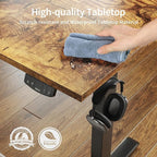 Agilestic Electric Standing Desk 40 x 24 Inches, Height Adjustable Desk, Sit Stand up for Work Office Home, Ergonomic Rising Computer Table with Memory Preset, Rustic Brown