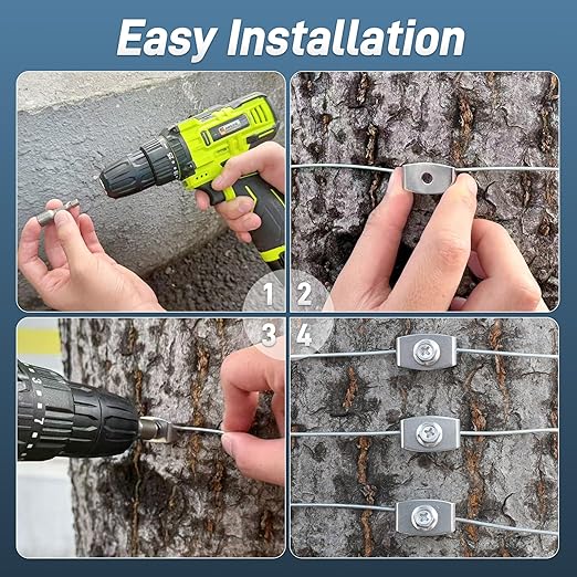 Sumloty 50-Pack 304 Stainless Steel Fence Staples, 1.6 Inch Reusable Fence Screw Nails for Wire Mesh and Woven Fencing, Easy Install with Power Drill