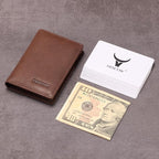 Leather Business Card Case Holder for Men & Women, Italian Calfskin