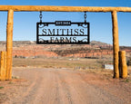 Personalized Hanging Metal Farm Signs, Personalized Outdoor Ranch Sign, Outdoor Farm Signs,Personalized Last Name Metal Sign,Custom Large Metal Farmhouse Farm Sign,Family Name Sign