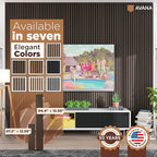 Avana Acoustic Wood Wall Panels – 47.2 x 12.6 Inch Dark Walnut Oak Acoustic Panels 2 PCs – Modern Wall Panels For Interior Wall Decor For Home, Office, Studio – Sturdy And Durable Wood Panels For Wall