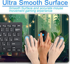 Cute Green Lofi Desk Mat Plants Mouse Pad Anime Forest Aesthetic Nature Desk Pad, XXL Large Gaming Extended Mousepad for PC Laptop Keyboard Mouse Mat Women Office Decor Girl Playmat 31.5x15.75 in