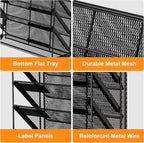 Kuntine.B Wall File Organizer (Black, 7 Tier)