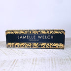 Artblox Personalized Name Plate For Desk | Black & White Marble Design On Clear Acrylic Glass | Custom Plaque Desk Name Plate Personalized Your Name And Credentials Office Office Sign Engraved Plaque