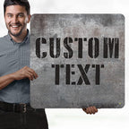 Custom Sign, Custom Street Sign, 11 Font Colors, 13 Font Styles, 4 Hole Options, 22 Sizes, 24x24 Inches, Rust Free DiBound, Fade Resistant, Made in USA by My Sign Center (Grunge Metal)