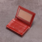 Leather Business Card Case Holder for Men & Women, Italian Calfskin