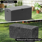 Yardgrace 80 Gallon Pro Resin Deck Box, Waterproof Outdoor Storage Bin for Patio, Poolside, and Garden, Lockable & UV-Resistant, Black