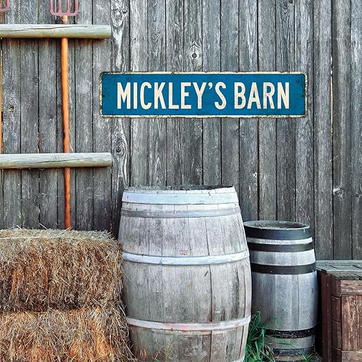 Custom Rustic Sign, Personalized Decor Street and Gift, 4x18 Inches, ACM, Fade Resistant, Made in USA