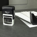 MaxMark Office Self Inking Date Stamp with Phrase Scanned - Black Ink