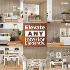 Avana Acoustic Wood Wall Panels – 94.4 x 12.6 Inch White Oak Acoustic Panels 2 PCs – Wall Panels For Interior Wall Decor for Homes, Offices, Studios – Pleasing Design Wood Panels For Wall