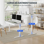 FLEXISPOT 55" White Electric Standing Desk with Drawers, Quick Assembly Home Office Sit Stand Desk with Storage, USB Charging, Computer Desk for Home Office (White Top + Adjustable Frame, Comhar)