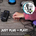 Teacher's Choice Light Up Game Buzzer System, Displays The Winning Player Loud, Unique Sounds for Each Buzzer, Great for Trivia Games, Family Feud, Jeopardy (4 Pack)