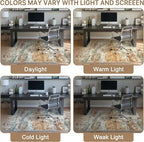 Office Chair Mat for Hardwood Tile Floor, Abstract 48"X 60" Desk Mats for Office Chair on Rolling Chairs Carpet, Desk Anti-Slip 1/5" Thick Rug for Computer Chair, Thin Low-Pile Floor Mat, Orange Sage