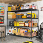 DurayLoly 2500 LBS Shelf Storage Shelves 68.1" W Wire Shelving Unit, Garage Shelving Heavy Duty, Adjustable Metal Shelving for Garage, Pantry, Kitchen, Basement, Business 68.1" W x 20.9" D x 70.9" H