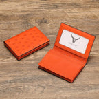 Leather Business Card Case Holder for Men & Women, Italian Calfskin