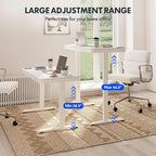 FLEXISPOT Comhar Electric Standing Desk with Drawers Charging USB A to C Port, Height Adjustable 48" Whole-Piece Home Office Computer Laptop Table with Storage (White Top + Frame)