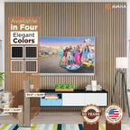Avana Modern Acoustic Wood Wall Panels – 94.4 X 12.6 Inch White Oak Acoustic Panels 1 PC – Wall Panels For Interior Wall Decor For Homes, Offices, Studios – Sturdy & Durable Wood Panels For Wall
