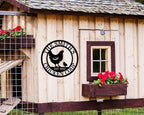 Personalized Metal Coop Sign, Custom Chicken Name Sign,Chicken Coop Decor,Chicken Coop Accessories, Personalized Chicken Coop Farm Sign,Funny Signs for Chicken Coops