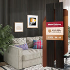 Avana Acoustic Wood Wall Panels – 94.4 X 12.6 Inch Smoke Oak Acoustic Panels 2 PCs – Wall Panels For Interior Wall Decor For Homes, Offices, Studios – Sturdy And Durable Wood Panels For Wall