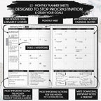 Life Mastery Planner - A 12 Month Journey to Crush Your Goals, Increase Productivity, Passion, Success & Happiness - Weekly & Monthly Life Planner