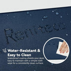 Reniteco Waterproof Large Gaming Mouse Pad with Durable Stitched Edges, Non-Slip Rubber Base, Grainy Jacquard Mouse Mat Desk Pad for Home Office Gaming, 31.5''x11.8''x0.12'', Matte Navy Blue